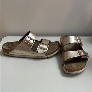 Birkenstock Metallic Double Strap Sandals
